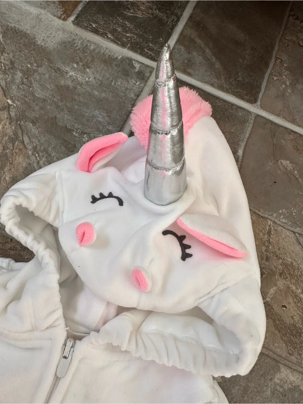 Carter's White & Light Pink Unicorn Hooded Baby 3-Piece Costume